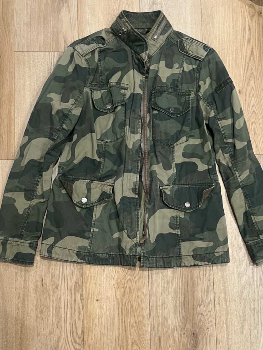 Abercrombie & Fitch Olive Green Camo Utility Jacket